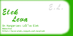 elek leva business card